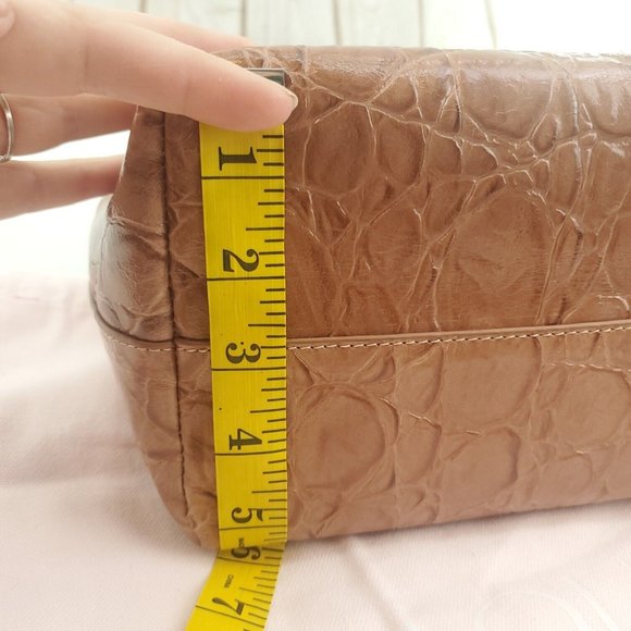 Louise et Cie Womens Diam Brown Animal Print Leather Gold Top Handle Bag - Picture 9 of 14